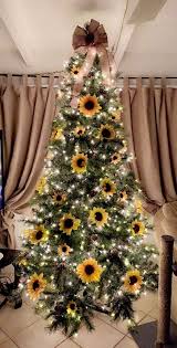 Sunflower Christmas Tree Decorations And Ideas Fall Christmas Tree Black Christmas Trees Holiday Decor