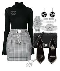 Black And Grey Dress Combination Designer Clothes Shoes Bags For Women Ssense Stylish Outfits Clothes Fashion