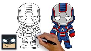 How to draw the hulk: How To Draw Iron Patriot Marvel Comics Youtube