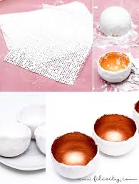 Diy Gips Schalen Mit Kupferdetail Basteln Filizity Com Diy Blog Aus Dem Rheinland Gips Basteln Gipsbinden Teelichthalter Basteln