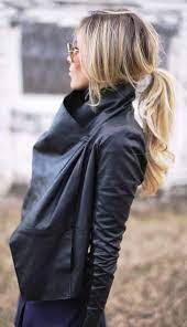 Fashion Window Beautiful Waterfall Black Leather Jacket Style Leather Jacket Style Happily Grey