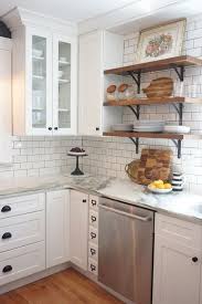 Vintage Kitchen Remodel White Shaker Cabinets Marble Countertops White Subway Tile A Small Kitchen Renovations Kitchen Remodel Small Kitchen Cabinet Design