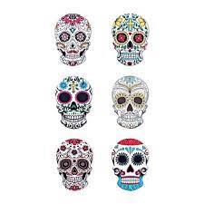 De la tête de mort mexicaine sur le dessin de tête de mort est souvent associée à l'expression latine memento mori qui signifie rappelle. Tetes De Mort Mexicaine Magnets Ceramique Neuf Lot De 6 Neufs Decoration Porte Frigo 8x6cm Cdiscount Maison