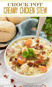 Top with chicken, then cover with soup. Creamy Chicken Stew Stove Top Crock Pot Or Instant Pot The Cozy Cook