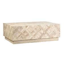 Louis xv style white washed coffee table with decorated glass top. White Wash Elm Parquet Coffee Table Furniture Design Mix Gallery