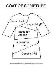 See if you can identify the events from his life woven into his coat! Joseph And His Coat Coloring Page Sermons4kids