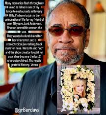 Tim Reid shared this touching remembrance of his old friend and co-star  Loni Anderson: “Many memories flash through my mind as I dine in one of my  favorite restaurants in Beverly Hills.