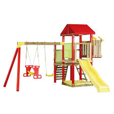 Swing Slide Climb Camelot Multi Play Playground Backyard Play Equipment Swing And Slide Backyard Play