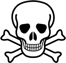 Skull And Crossbones Poison Skull Coloring Pages Skull Skull Template