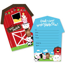 Check spelling or type a new query. Amazon Com Farm Animals Shaped Fill In Invitations Baby Shower Or Birthday Party Invitation Cards With Envelopes Set Of 12 Baby