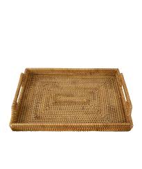 Wicker tray | collection of wicker tray design ideas. Rattan Wicker Rectangular Serving Trays With Handles Handwoven Coffee Trays For Coffee Breakfast Bread Food Dish And Decorative Platter Trays For Dining Table Small 14 5 X10 Buy Online In Aruba At Aruba Desertcart Com Productid