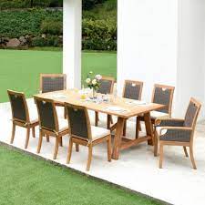 Entertaining just got a new definition. Member S Mark Sunbrella 9 Piece Teak Dining Set Sam S Club
