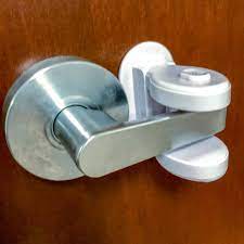 First watch solid brass and steel chain door guard featuring ventilation opening. Amazon Com We Guard Child Proof Door Lever Lock New Upgraded Design Set Of 2 Adjustable 3m Adhesive Easy To Install Handles Lock Your Privacy And The Safety