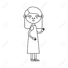 Once you are happy with the shape, erase the wire frame. Sketch Silhouette Of Full Body Elderly Woman In Dress With Straight Royalty Free Cliparts Vectors And Stock Illustration Image 84681811