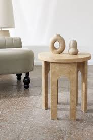 Bofred Wadi Side Table Travertine In 2020 Travertine Marble Side Tables Minimalist Tables