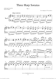 Dussek Three Harp Sonatas Op 2 Sheet Music For Harp Solo Pdf