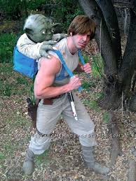 The massive fan following of skywalker and the nerd culture cultivated by star wars, the luke skywalker costume is in much demand this year. Cool Diy Luke Skywalker Costume Jedi Training With Master Yoda Star Wars Halloween Costumes Luke Skywalker Costume Diy Luke Skywalker Costume