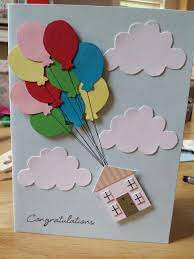 Choose from hundreds of icons, frames, filters, fonts and brilliant backgrounds in the free app, or print photos directly from your camera roll. Congratulations New Home Homemade Card Diy Balloons Creative Cards Diy New Year Cards Handmade Welcome Home Cards