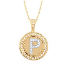 Buy quality karat gold pendant at the best prices and elevate your look. P Initial Womens 1 4 Ct T W Genuine White Diamond 10k Gold Pendant Necklace Jcpenney