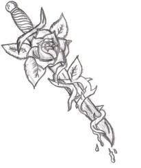 Pin On Flower Dagger Tattoo