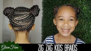 Zig Zag Braid Hairstyle for Kids