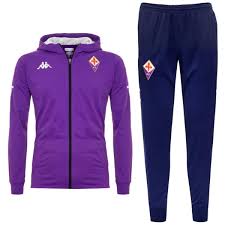 Ac Fiorentina Hooded Presentation Soccer Tracksuit 2020 21 Kappa Soccertracksuits Com