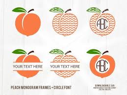 80 Off Sale For Moms Peach Monogram Svg Peaches Split Frame Etsy Monogram Svg Clip Art Clip Art Borders