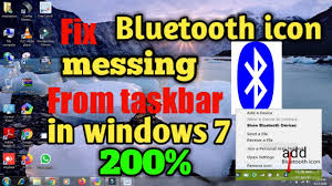 Type in change bluetooth settings in the search. How To Fix Blueooth Icon Messing From Taskbar In Windows7 8 10 Ll Fix Bluetooth Icon Missing In Pc Benisnous