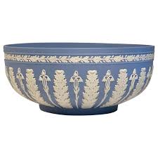 Tea pot, sugar and creamer, 2 sets *for research purposes, we do accept and post selected pictures of marks and patterns which have been. Rare Large Wedgwood Jasperware Blue Acanthus Bowl At 1stdibs