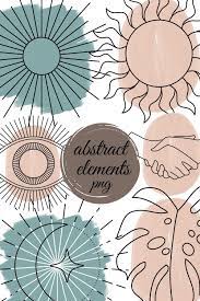 Abstract Boho Elements Png Flower Png Design Elements Etsy Bohemian Wall Art Boho Elements Design Elements