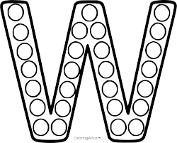 You can download free printable letter w coloring pages at coloringonly.com. Letter W With Dot Patterns Coloring Page Coloringall