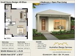 Our 1 bedroom house plans and 1 bedroom cabin plans may be attractive to you whether you're an empty nester or mobility challenged, or simply want one bedroom on the ground floor (main level) for convenience. Small House Plan 45 Elton 537 Sq Foot 45 93 M2 1 Bedroom Etsy