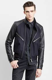 The Kooples Leather Sleeve Wool Blend Moto Jacket Nordstrom Leather Jacket Men Leather Sleeve Men S Leather Jacket