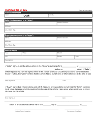 Bill of sale form types. Bill Of Sale For Golf Cart Fill Online Printable Fillable Blank Pdffiller