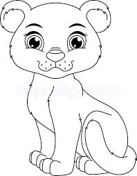 Cute baby black panther cartoon sitting isolated on white background. Pin By Daniela Vasile On Raskraska Cat Colors Coloring Pages Baby Panther