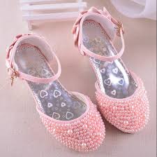 2015 New Shiny Pearls Kids Wedding Party Girls Shoe Summer Sandals Girls Princess Shoes Children S High Heels Fr Girls Shoes High Heels For Kids Princess Shoes