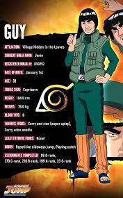 Guy Character Info Naruto Shippuden Characters Naruto Anime Naruto