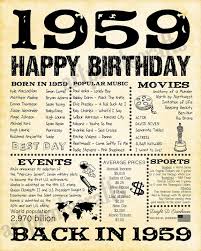 Surprise 60th Birthday Party Ideas For Husband 1959 Fun Facts 1959 60th Birthday For Husband Gift For Etsy 60th Birthday Celebration Ideas 60th Birthday Ideas For Mom 60th Birthday Ideas For Dad