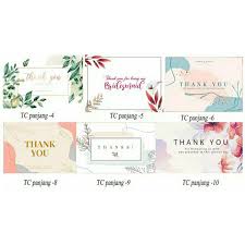 Sekian penjelasan yang bisa admin berikan mengenai contoh ucapan terima kasih untuk pembeli online. Kartu Ucapan Terima Kasih Olshop Hampers Uk A6 A7 Bisa Custom Shopee Indonesia