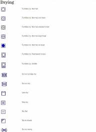 Laundry Charts For Clothing With Symbols On The Tags What