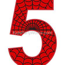 Spider Party Printable Number 5 Centerpiece Spider Themed Etsy In 2021 Spiderman Theme Party Spiderman Party Spiderman Birthday Party