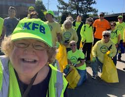 Thank you the 13 intrepid volunteers who braved the soaking drizzle to pick  12 bags of rubbish. To be honest many were half empty as we were picking  lots of small bits