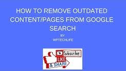 Outdated Remove Google Page Content