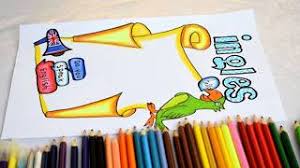 Como Dibujar Caratula Para Cuaderno Ingles Youtube Tener apuntes bonitos y ordenados en nuestras libretas es una buena motivacion para estudiar y sacar puro 10 en los examenes. como dibujar caratula para cuaderno ingles