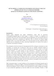 Le plaisir comme moteur de votre apprentissage du franc ais. Pdf Developper La Competence De Production Orale Chez Les Apprenants Du Fle Au Cours Secondaire Quelles Techniques Quelles Strategies Adopter