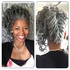Black And Grey Hair Braids Marley Twist Up Do Gray Hair Beauty Grey Hair Treatment Natural Gray Hair