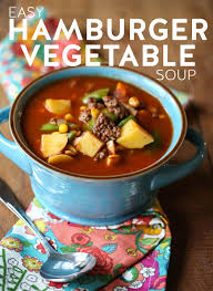 Easy Hamburger Vegetable Soup Recipe Hamburger Vegetable Soup Easy Hamburger Vegetable Soup