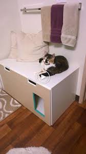 Ikea Hack Stuva Banc A Un Cache Bac A Litiere Diy Pet Un Diyforpets Un Katzen Katzen2019 Ka Litter Box Furniture Ikea Cat Hiding Cat Litter Box