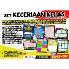 Pendidikan abad 21 mestilah berteraskan kepada 4c : Set Keceriaan Kelas Pak 21 Banner 8pcs Jadual Carta Kelas Design Kualiti Terbaik Shopee Malaysia