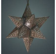 Mexican Aged Tin 12 Pointed Star Lamp Star Lamp Tin Star Lights Morovian Star Light